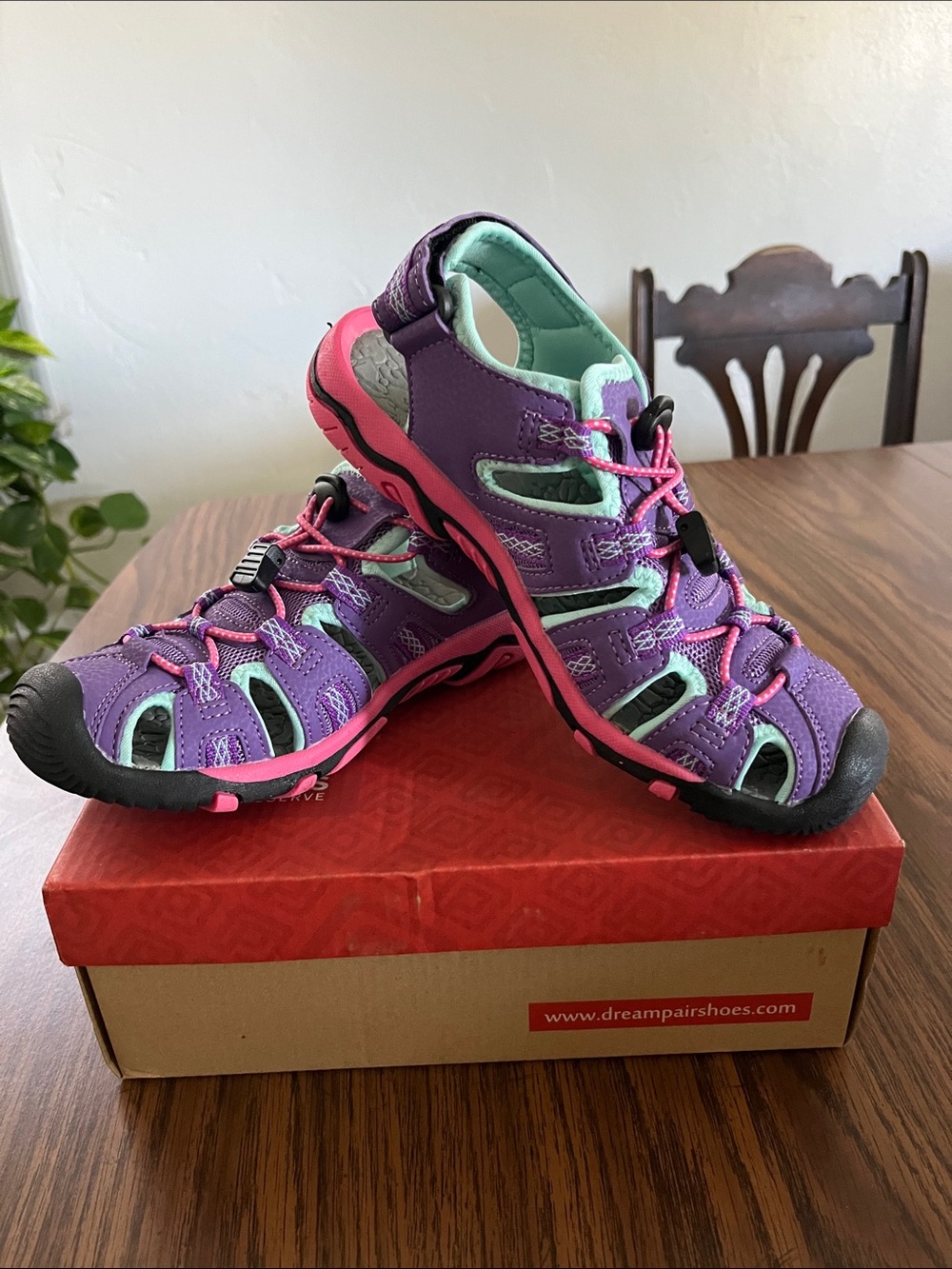 Dream Pairs Purple, Mint & Pink Kids Outdoor Sandals